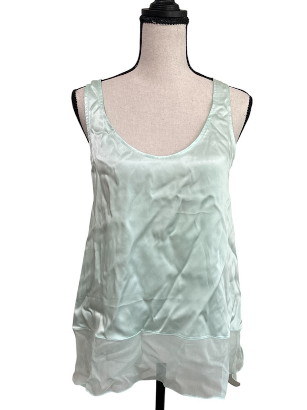 Maison de Papillon Seafoam Green Silk Nightgown Sz XS